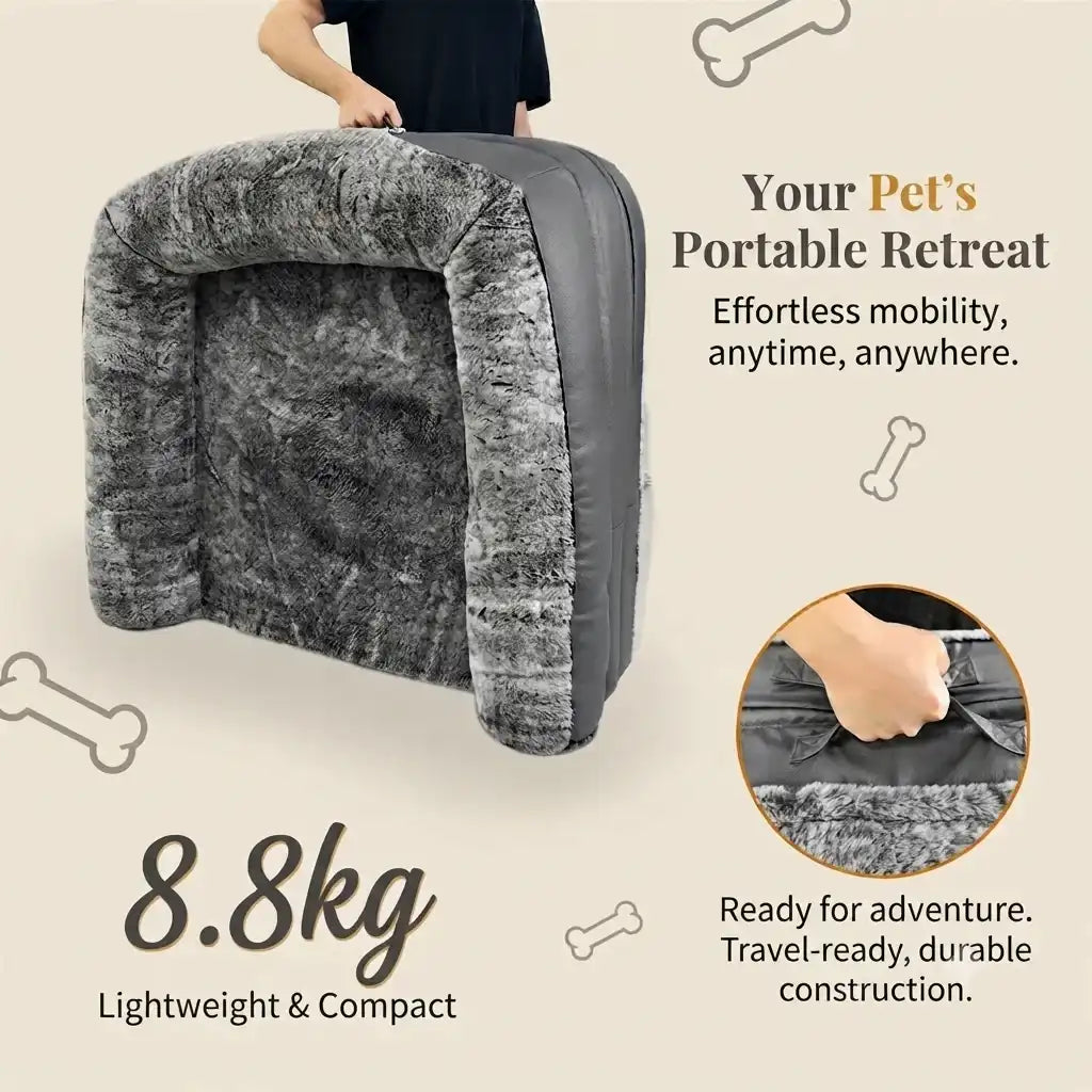 Sofa couch pet dog bed folded compact for portable travel, 8.8kg lightweight design.